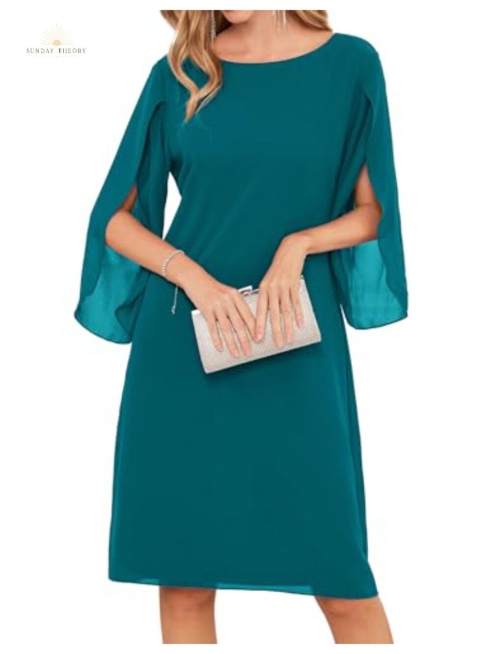 GRACE KARIN Womens Formal Wedding Guest Dress Chiffon Cocktail Midi